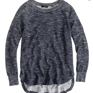 J Crew Heathered Linen High-Low Sweater 💜